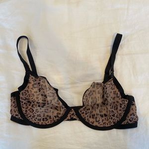 Cuup leopard mesh bra-The Plunge 34D